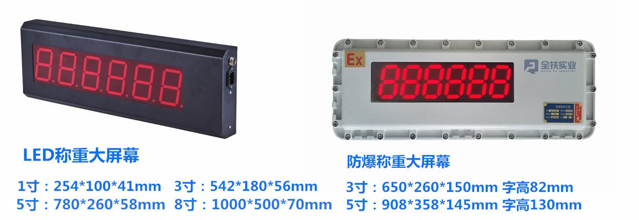 LED称重大屏幕 电子秤外接显示器 